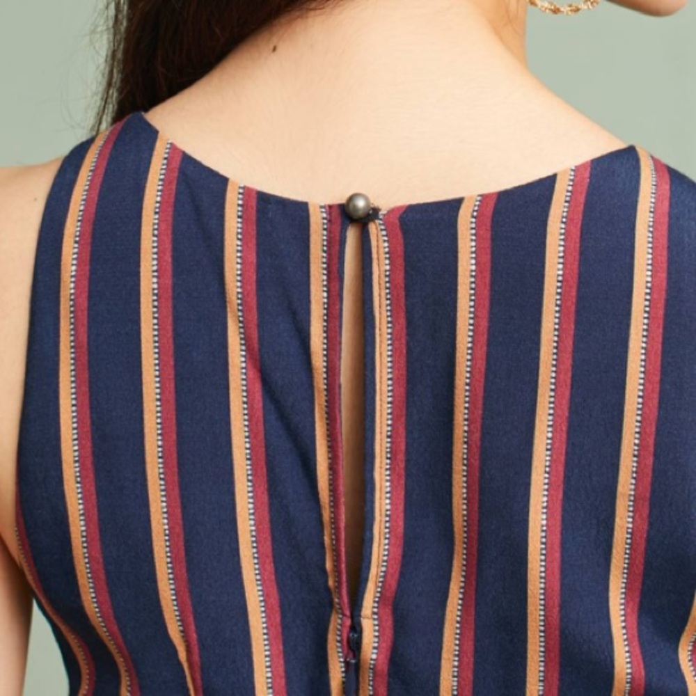 Striped Tie Front Jumpsuit Anthropologie - Picture 6 of 11